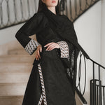 Chain-Detail Draped Top & Skirt Set